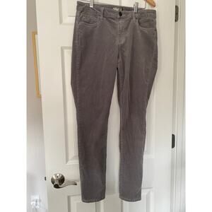 Kut from the Kloth Diana Skinny Gray Corduroys Size 10